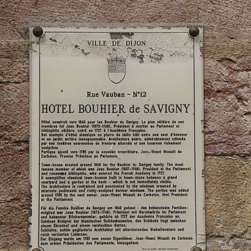 Hôtel Bouhier de Savigny à Dijon
