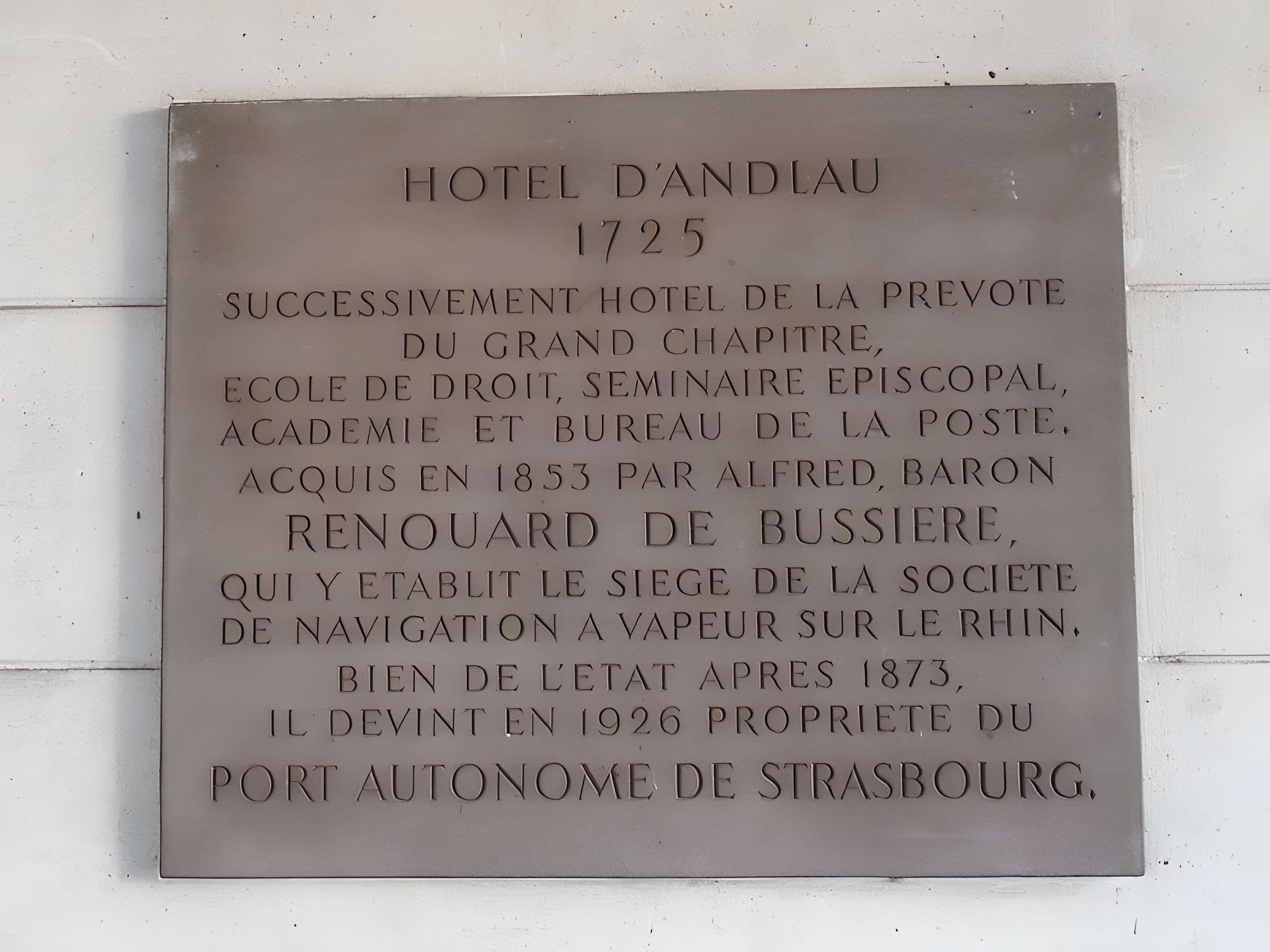 Hôtel d'Andlau-Klinglin à Strasbourg