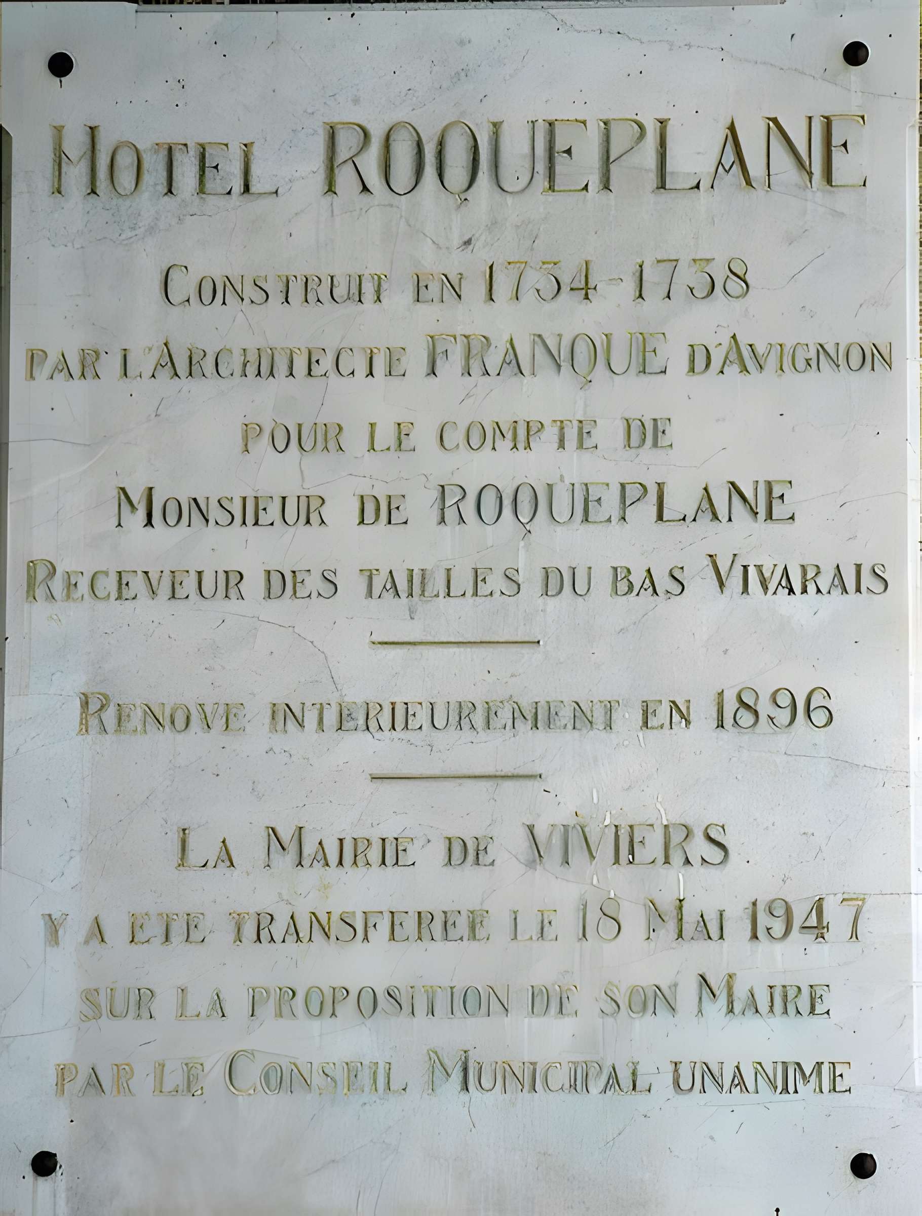 Hôtel de Roqueplane à Viviers