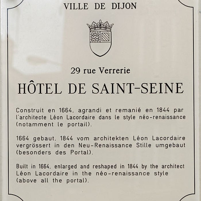 Photo de Hôtel de Saint-Seine à Dijon