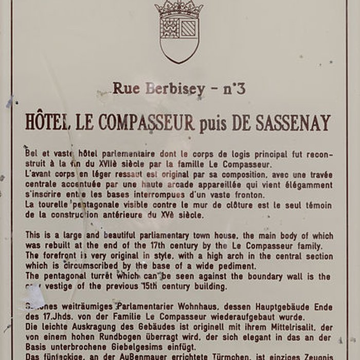 Photo de Hôtel de Sassenay à Dijon