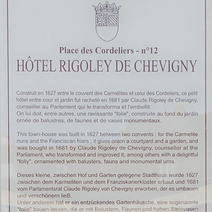 Photo de Hôtel Rigoley de Chevigny à Dijon