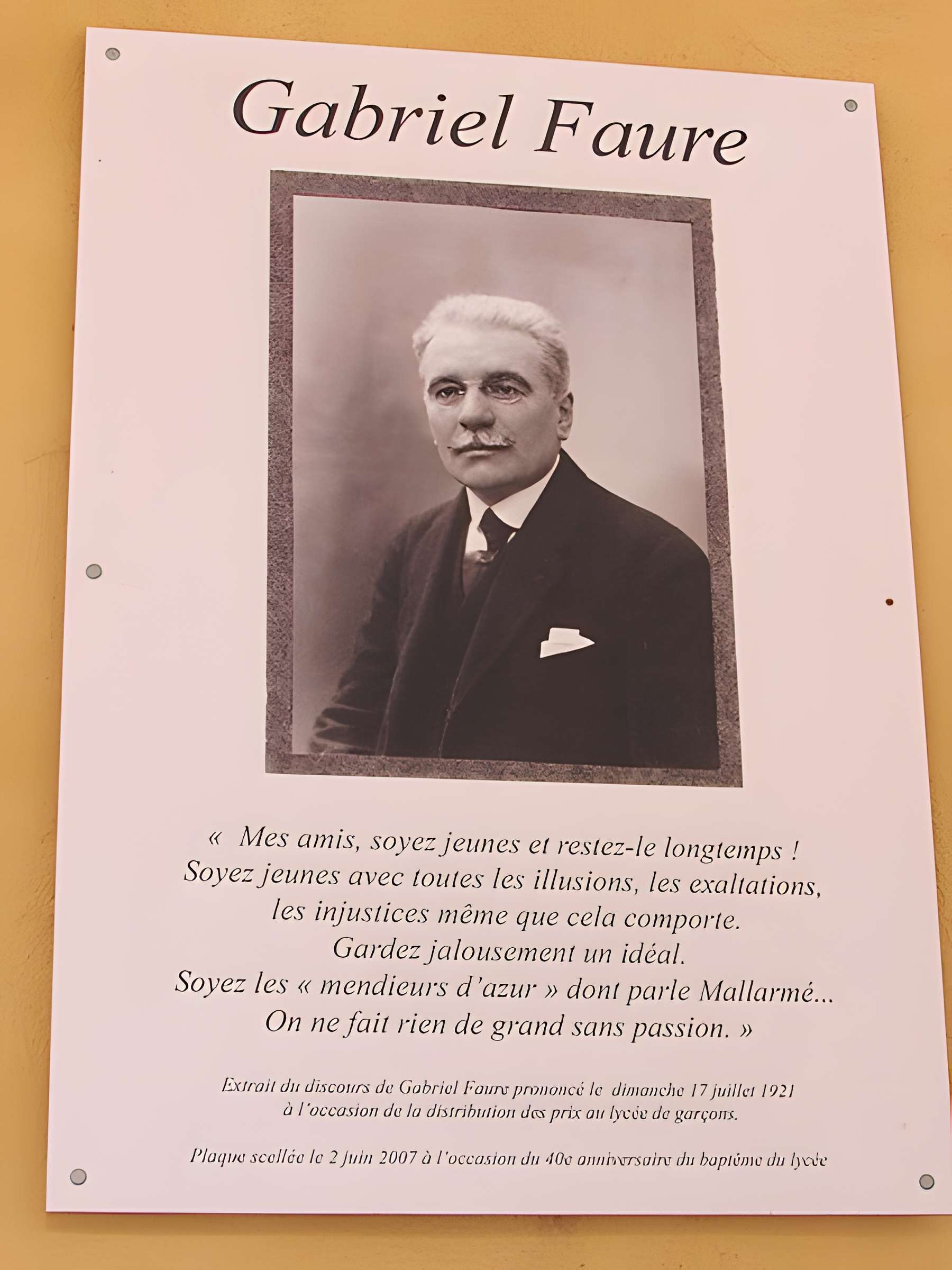 Lycée Gabriel-Faure de Tournon-sur-Rhône