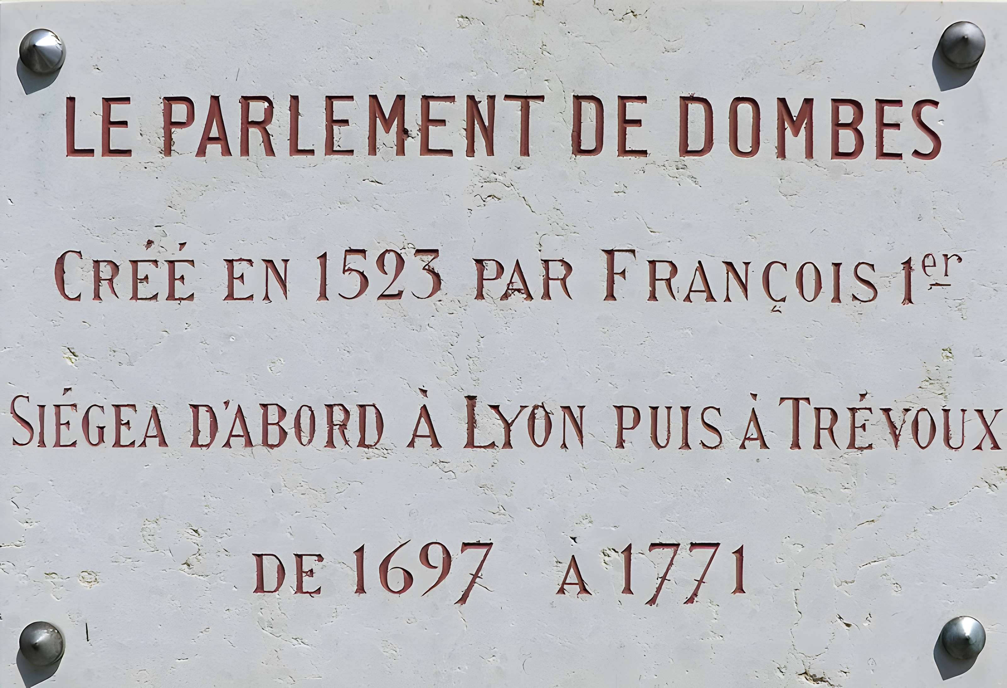 Parlement de Dombes à Trévoux