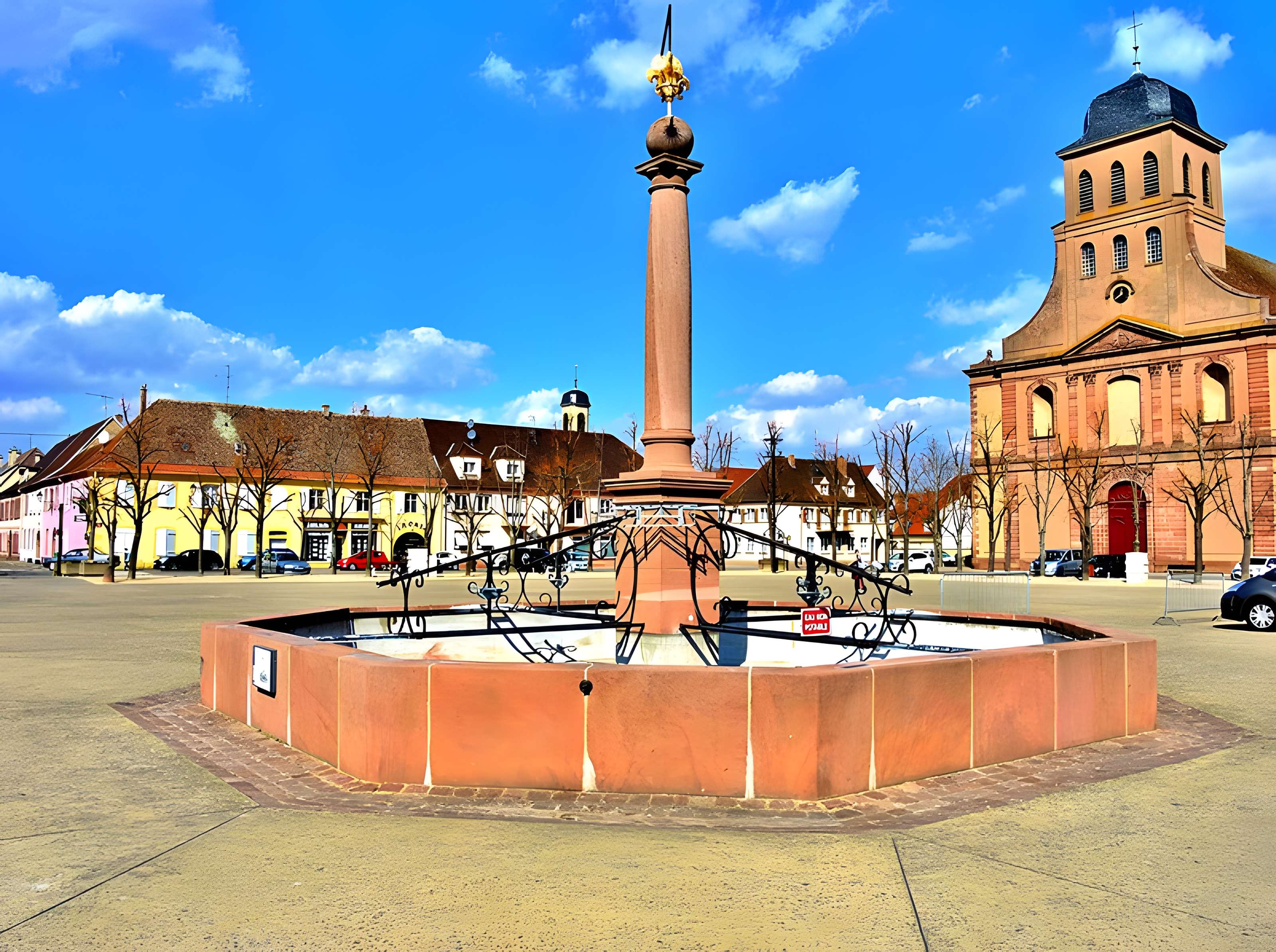 Place d'Armes-Général-de-Gaulle à Neuf-Brisach