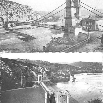 Ancien pont suspendu de Mirabeau également sur commune de Mirabeau Vaucluse 