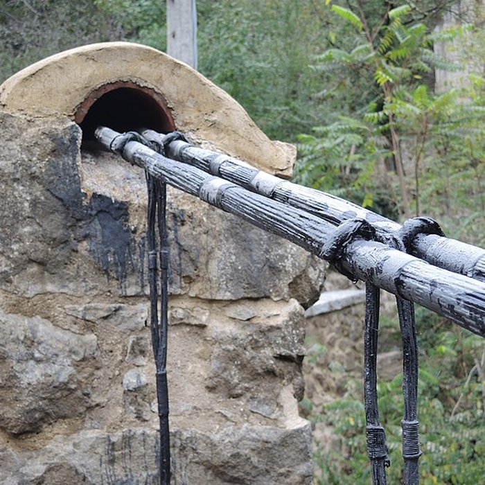 Photo de Pont suspendu sur la Cance dit Pont du Moulin  également sur commune de Vernosc-lès-Annonay