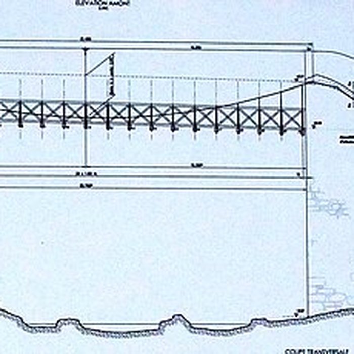Photo de Pont suspendu sur la Cance dit Pont du Moulin  également sur commune de Vernosc-lès-Annonay