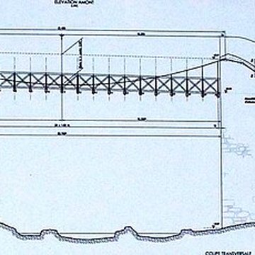 Pont suspendu sur la Cance dit Pont du Moulin  également sur commune de Vernosc-lès-Annonay