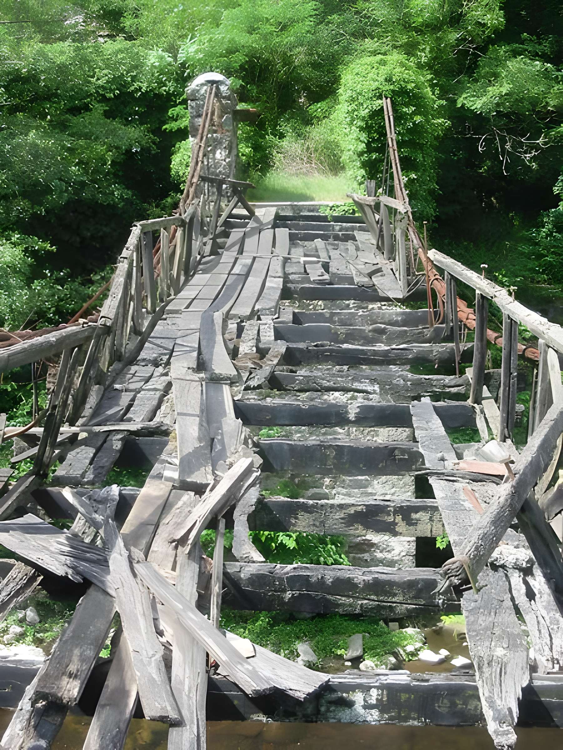 Pont suspendu sur la Cance dit Pont du Moulin  (également sur commune de Vernosc-lès-Annonay)