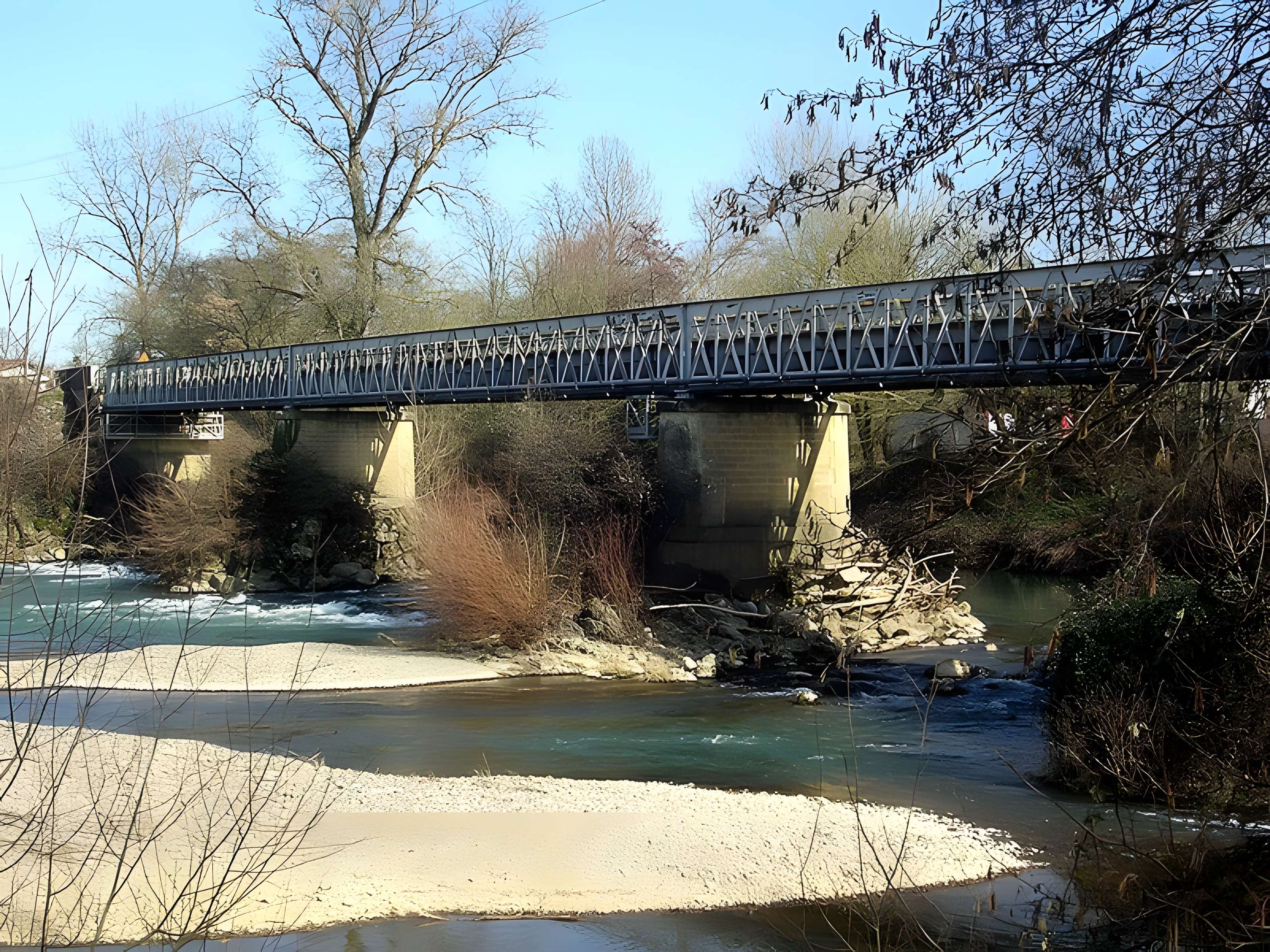Pont métallique sur l'Adour de Cazères-sur-l'Adour 