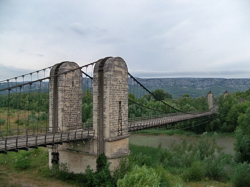 Photo de Pont suspendu sur la Durance à Mérindol