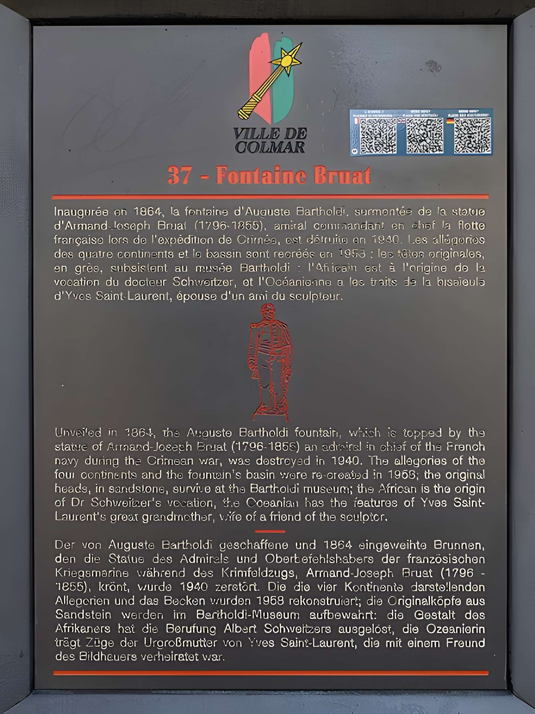 Statue de l'amiral Bruat à Colmar