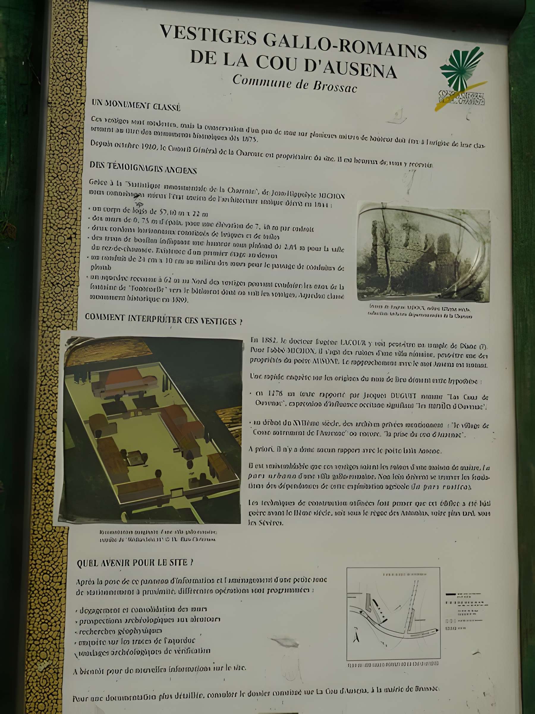 Villa gallo-romaine de la Coue d'Auzenat à Brossac