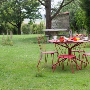 petit déjeuner au jardin Manoir dOrbe