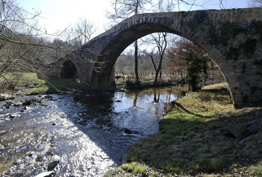 Le pont du Diable de Saint-Marcellin-en-Forez dans le département de la Loire. (Crédit photo : Ivanjou sur Wikipédia)