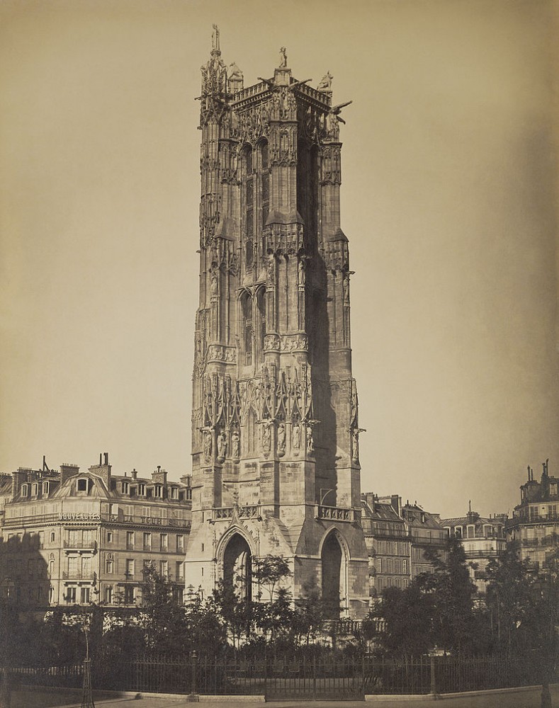 La tour Saint-Jacques en 1859, départ de la voie de Tours