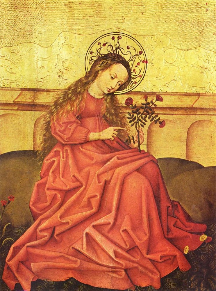 Musée de l'oeuvre Notre-Dame à Strasbourg : Vierge au jardinet, Maître rhénan anonyme, XVIe siècle. Domaine public